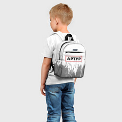 Детский рюкзак Артур - в красной рамке на светлом, цвет: 3D-принт — фото 2