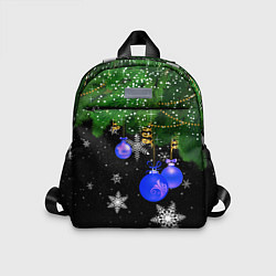 Детский рюкзак Новогодние шарики, цвет: 3D-принт