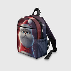 Детский рюкзак Новогодний кот в шапке, цвет: 3D-принт — фото 2