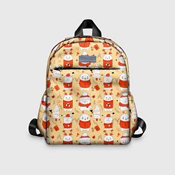 Детский рюкзак New year bears, цвет: 3D-принт