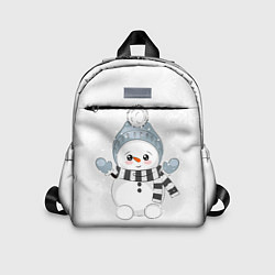Детский рюкзак Милый снеговик и снежинки, цвет: 3D-принт