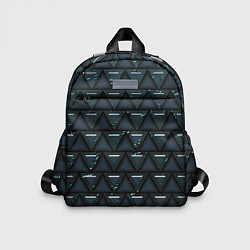 Детский рюкзак Тёмно-зелёные треугольники, цвет: 3D-принт