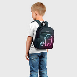 Детский рюкзак Неоновые маленький и большой члены экипажа, цвет: 3D-принт — фото 2