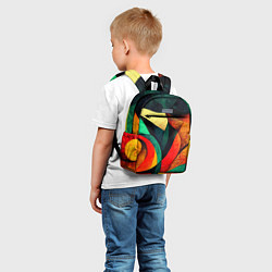 Детский рюкзак Текстурированная цветная абстракция, цвет: 3D-принт — фото 2