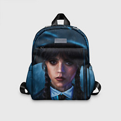 Детский рюкзак Уэнсдэй под зонтом, цвет: 3D-принт