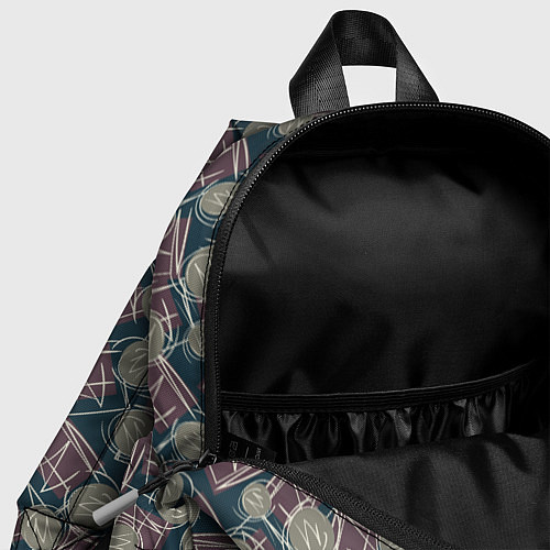 Детский рюкзак Стильный геометрический дизайн под брендовые вещи / 3D-принт – фото 4
