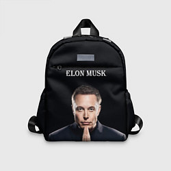 Детский рюкзак Илон Маск, портрет на черном фоне, цвет: 3D-принт