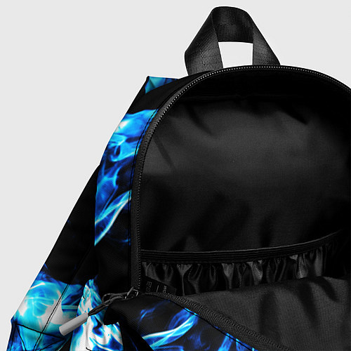 Детский рюкзак Красивый синий огонь / 3D-принт – фото 4