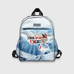 Детский рюкзак Горные лыжи фристайл, цвет: 3D-принт