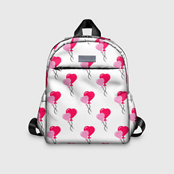Детский рюкзак Шарики-сердечки на День Влюбленных, цвет: 3D-принт