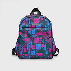 Детский рюкзак Геометрическая абстракция из квадратов и прямоугол, цвет: 3D-принт