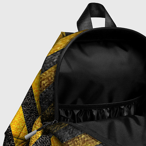Детский рюкзак Черно-желтая опасность / 3D-принт – фото 4