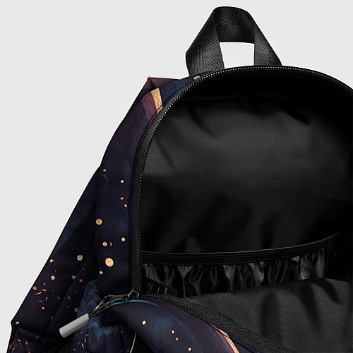Детский рюкзак Космическая абстракция в теплых темно-синих тонах / 3D-принт – фото 4