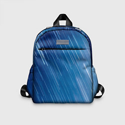 Детский рюкзак Белые полосы на синем фоне, цвет: 3D-принт