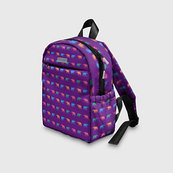Детский рюкзак Разноцветные слоны, цвет: 3D-принт — фото 2