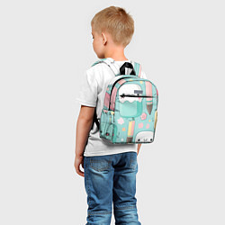 Детский рюкзак Милые предметы с лицами, цвет: 3D-принт — фото 2