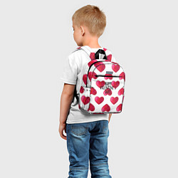 Детский рюкзак Сердца из краски - паттерн на день святого валенти, цвет: 3D-принт — фото 2