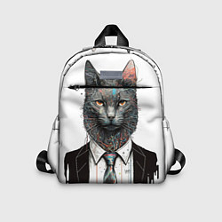 Детский рюкзак Кот в костюме с галстуком, цвет: 3D-принт