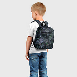 Детский рюкзак Паттерн из множества тёмных цветов, цвет: 3D-принт — фото 2
