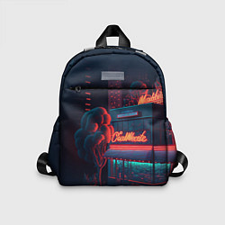 Детский рюкзак Ночные улицы в неоновом свете, цвет: 3D-принт