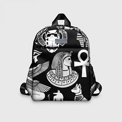 Детский рюкзак Египетские знаки на черном фоне, цвет: 3D-принт