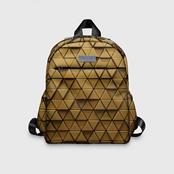 Детский рюкзак Золотые треугольники, цвет: 3D-принт