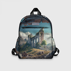 Детский рюкзак Руины от нейросети, цвет: 3D-принт