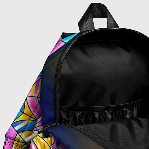 Детский рюкзак Уэнсдей - окно ночной витраж - текстура зерна / 3D-принт – фото 4
