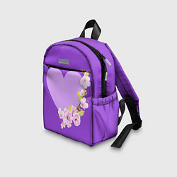 Детский рюкзак Ветка сакуры и сердце, цвет: 3D-принт — фото 2