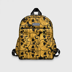 Детский рюкзак Золотистый черепной паттерн, цвет: 3D-принт
