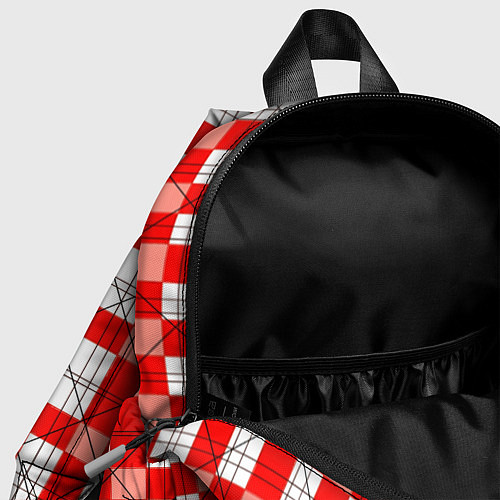 Детский рюкзак Ромбы красные / 3D-принт – фото 4