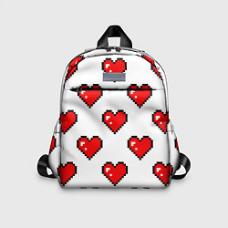 Детский рюкзак Сердца в стиле пиксель-арт