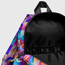 Детский рюкзак Клетчатый узор с девушками, цвет: 3D-принт — фото 2