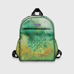 Детский рюкзак Мандала природы, зелёная, исцеление, цвет: 3D-принт