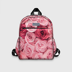 Детский рюкзак Чайная пыльная роза - нежно розовый цветок, цвет: 3D-принт