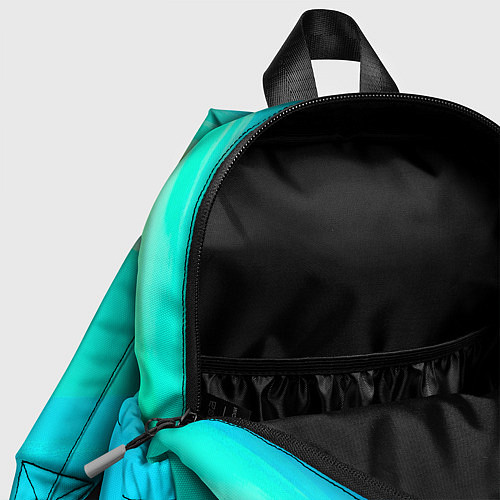 Детский рюкзак Абстрактные цветные линии - диагонали / 3D-принт – фото 4
