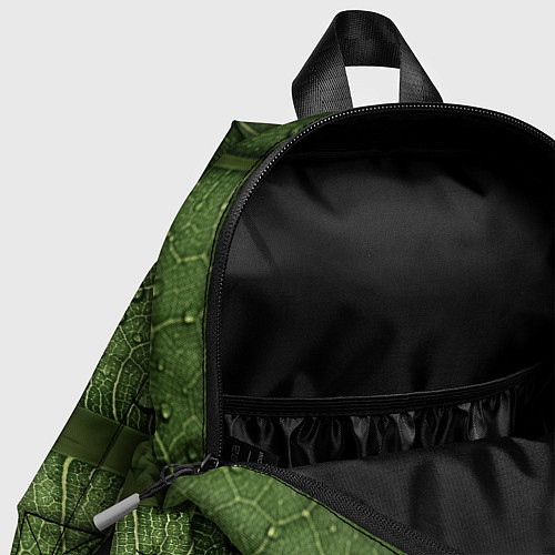 Детский рюкзак Текстура зелёной листы / 3D-принт – фото 4