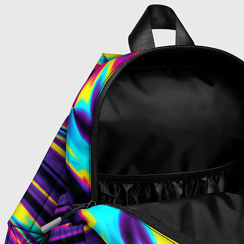 Детский рюкзак Неоновые разводы цветных красок / 3D-принт – фото 4