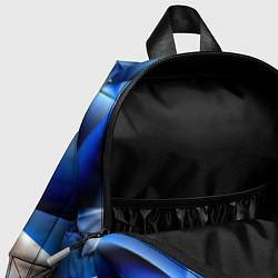 Детский рюкзак Polygon blue abstract, цвет: 3D-принт — фото 2