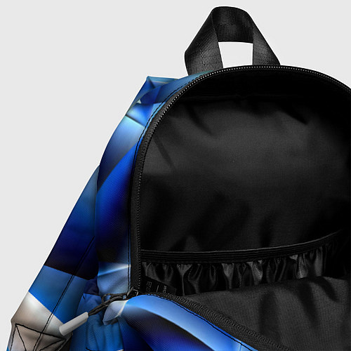 Детский рюкзак Polygon blue abstract / 3D-принт – фото 4