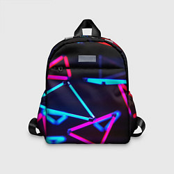 Детский рюкзак Неоновые фигуры ночь, цвет: 3D-принт