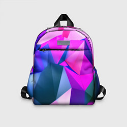 Детский рюкзак Neon blue polygons, цвет: 3D-принт