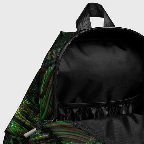 Детский рюкзак Зелёные древние скрижали паттерн / 3D-принт – фото 4