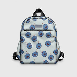 Детский рюкзак Слива сизая, пиксель, паттерн, цвет: 3D-принт