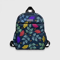 Детский рюкзак Листья и цветы, цвет: 3D-принт