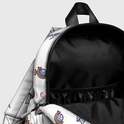 Детский рюкзак Паттерн - школа / 3D-принт – фото 4