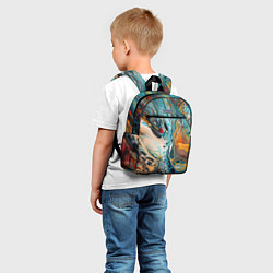Детский рюкзак Яркие разводы краски, цвет: 3D-принт — фото 2