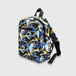 Детский рюкзак Волна - паттерн - японский стиль, цвет: 3D-принт — фото 2