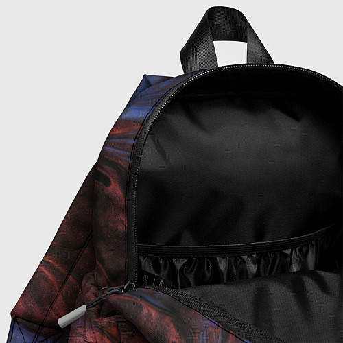 Детский рюкзак Тёмные переливающиеся волны с блёстками / 3D-принт – фото 4