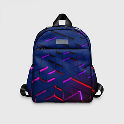 Детский рюкзак Неоновые треугольники с подсветкой, цвет: 3D-принт